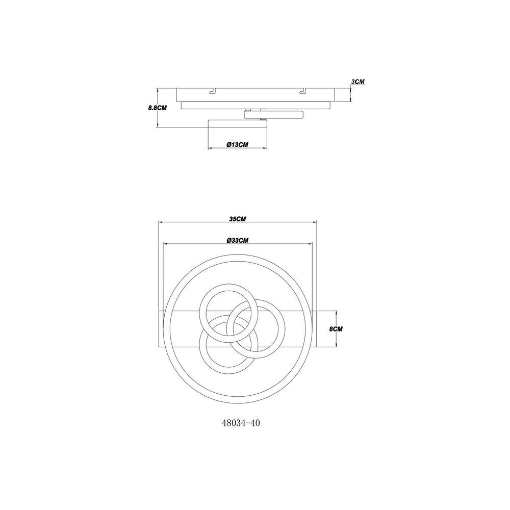 Lampe de plafond noire Darryl I Conception Globo 9007371487295