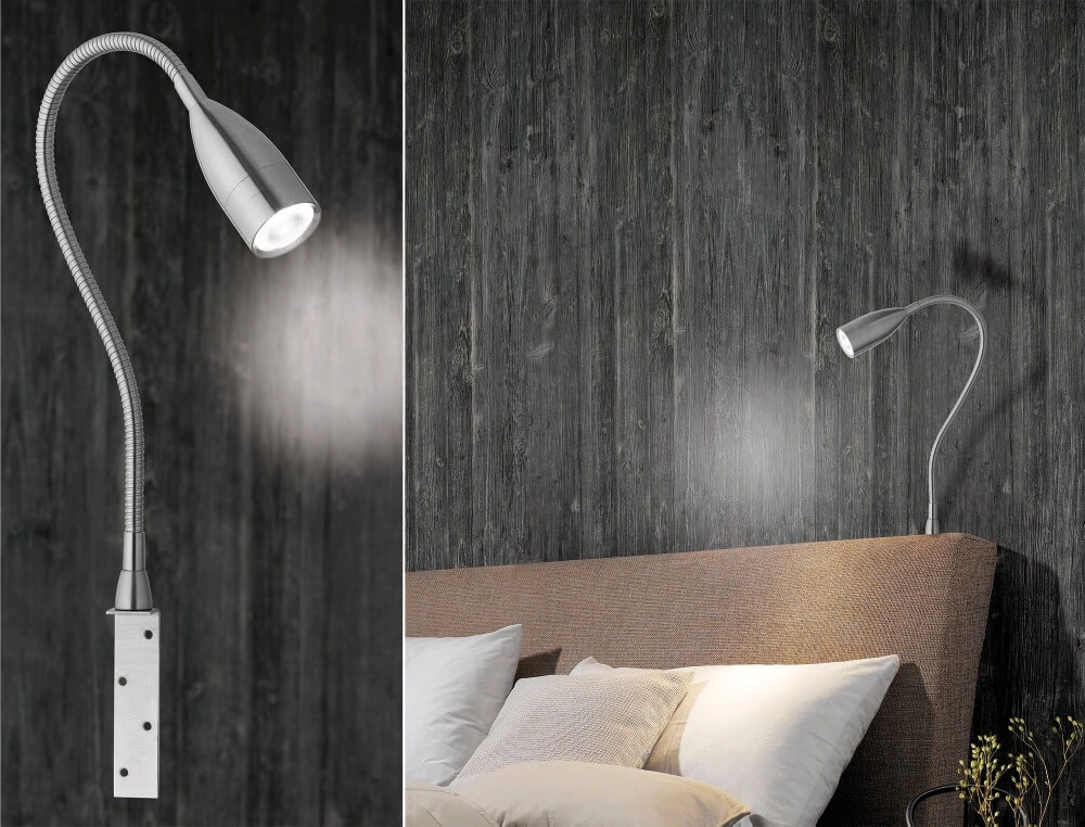 Lampe de lecture de chevet Sten avec fixation au lit Fischer & Honsel 4001133307024