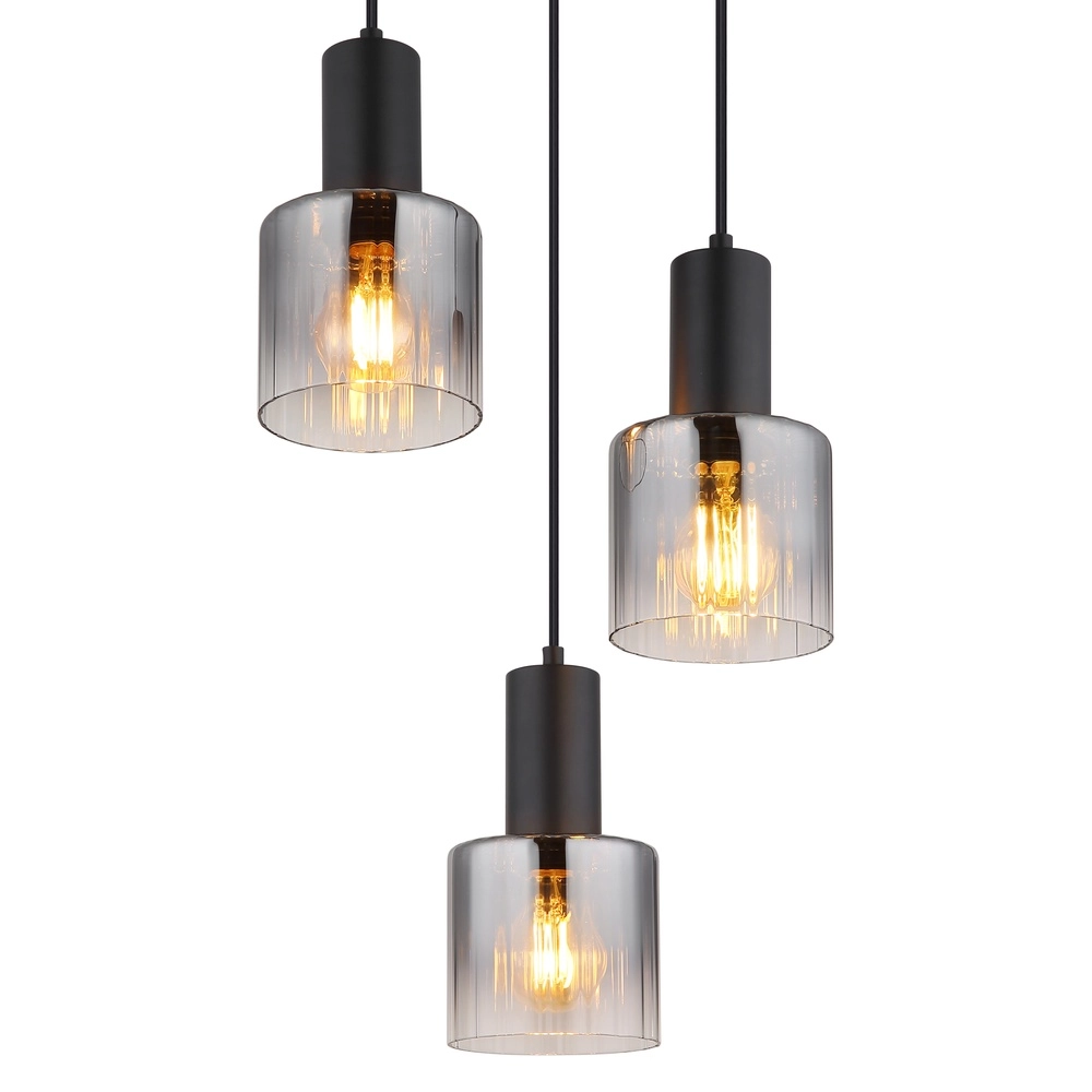 Lampe pendante de conception Jack Noir à 3 lumières Globo 9007371519828