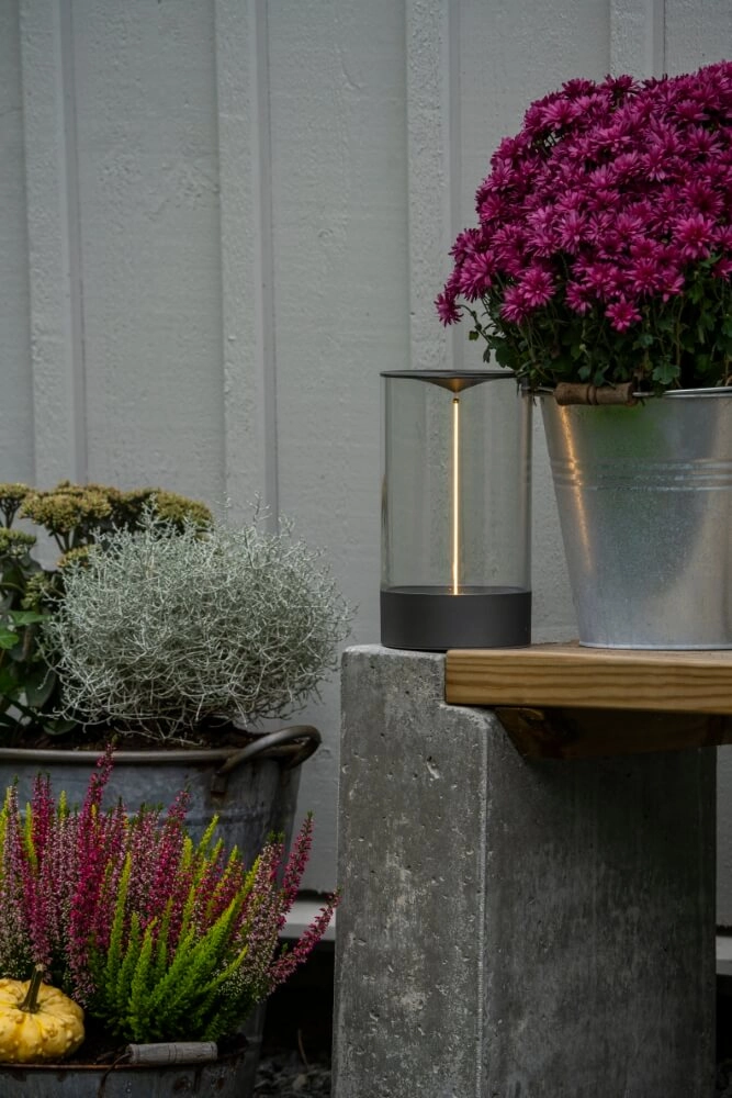 Lampe rechargeable Edison M anthracite KonstSmide 7318307848373