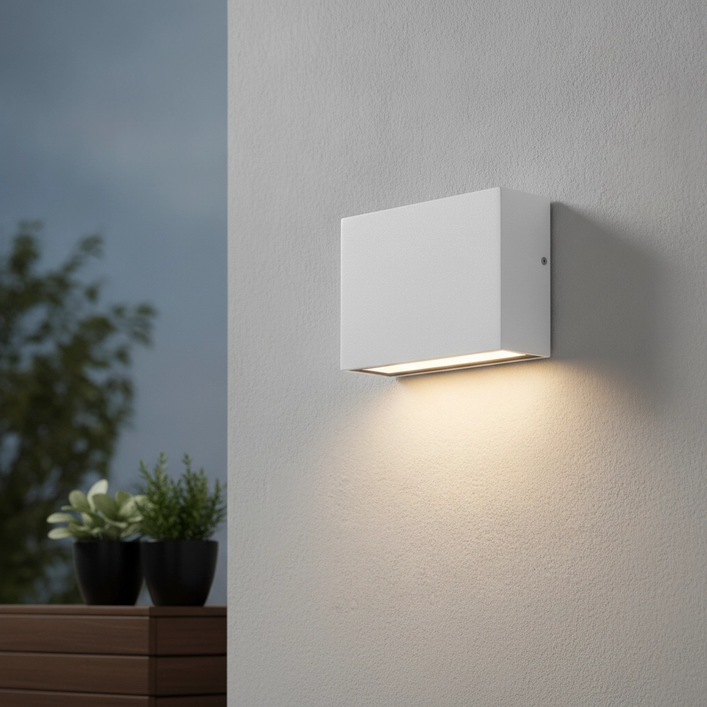 Spot mural épuré Tick Downlighter Blanc