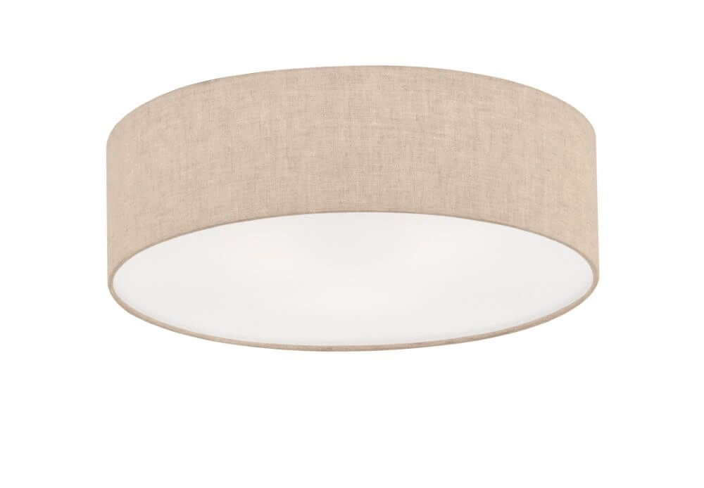 Plafonnier Ø 60cm Thor avec du lin couleur sable