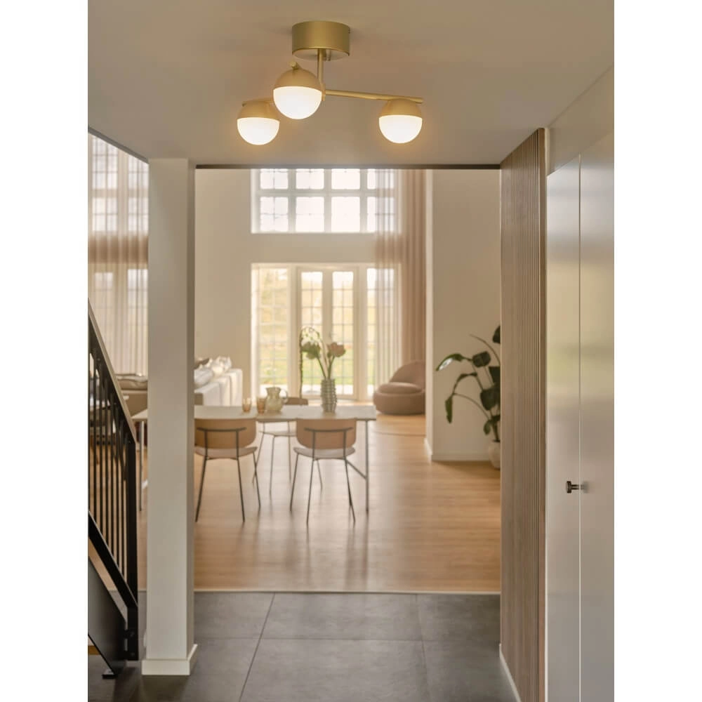 Plafonnier en laiton Contina Design 3 lumières Nordlux 5704924024313