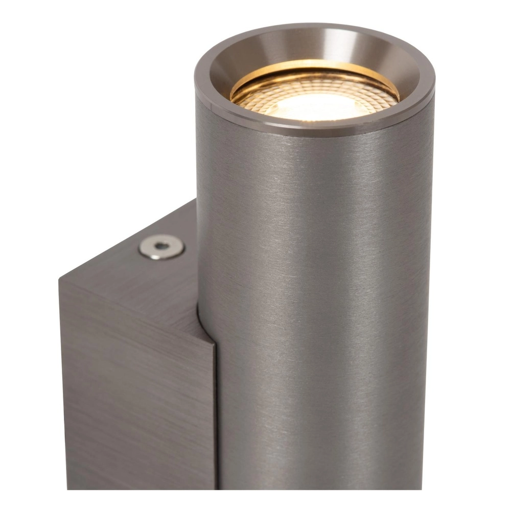Lumière vers le haut et vers le bas Dupla mini GU10 gris métallique Lucide 5411212094056