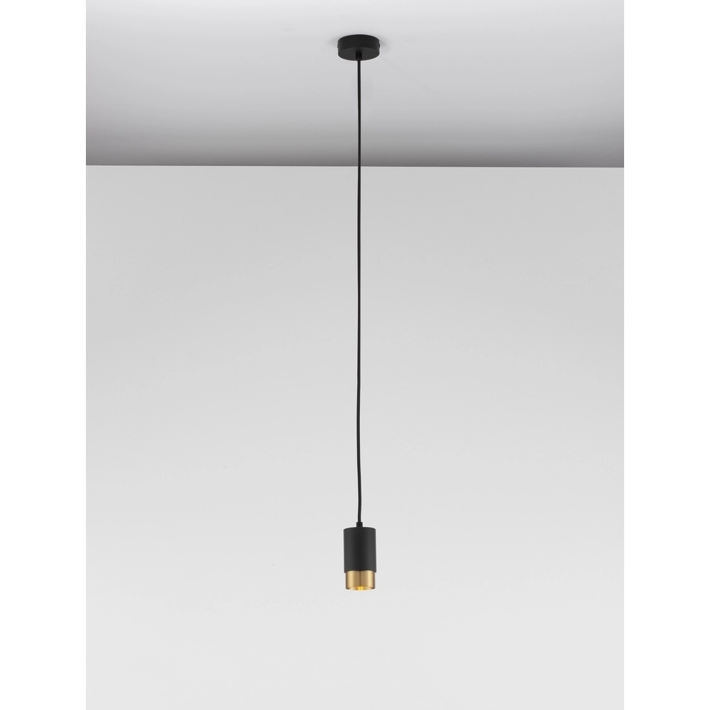 Suspension Pongo S simple 10.8cm noir avec or Lyora 5212017430311
