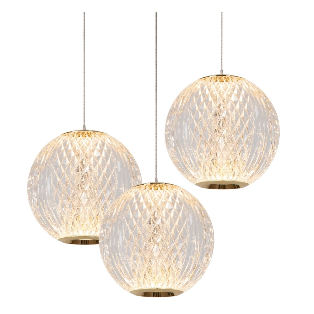 Lampe pendante dorée Cintra Loft 3-lights Lucide 5411212134394