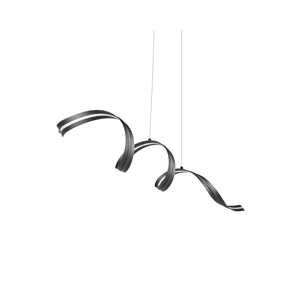 Lampe pendante moderne Tivor Noir Trio 4017807706291