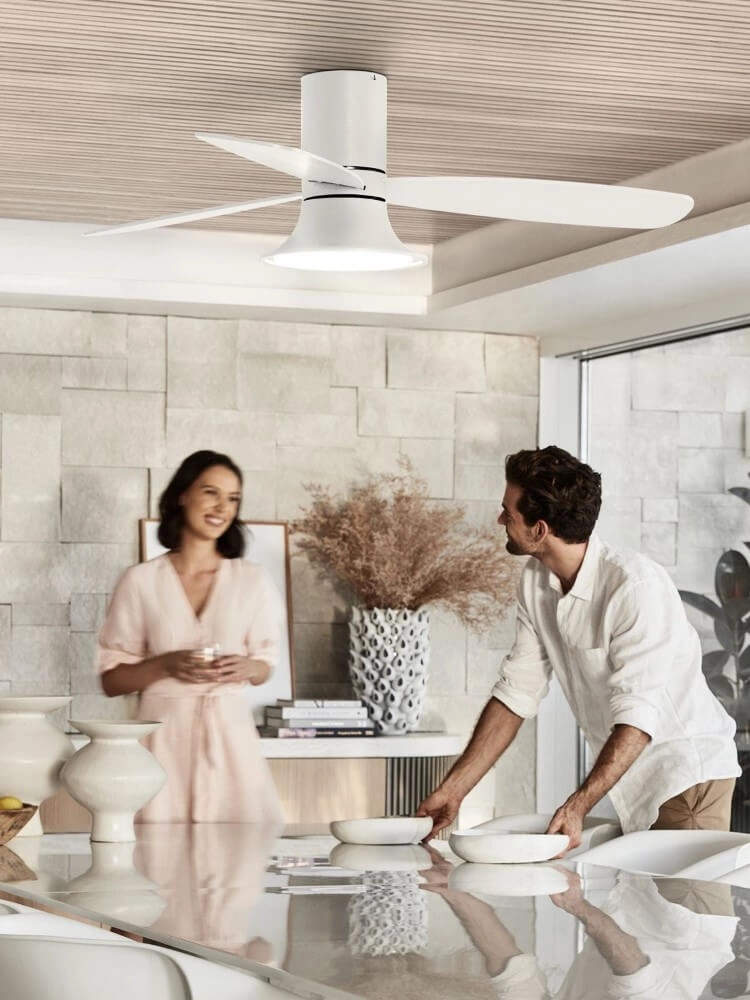 Ventilateur blanc avec lampe Flusso Ø132cm Beacon 9333509151777