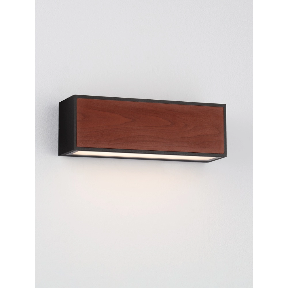 Applique solaire Brown noir avec bois