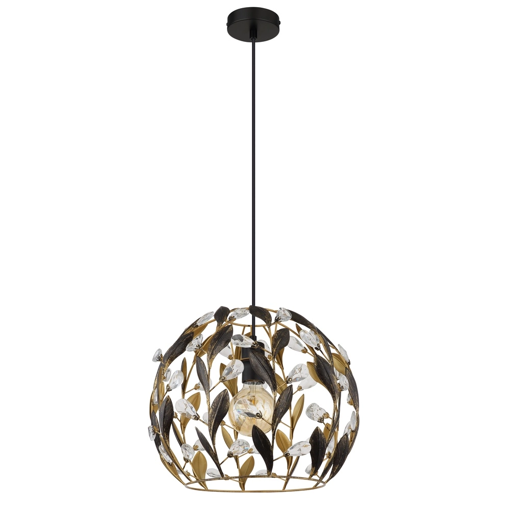 Lampe pendante de campagne Mika Noir Globo 9007371519941