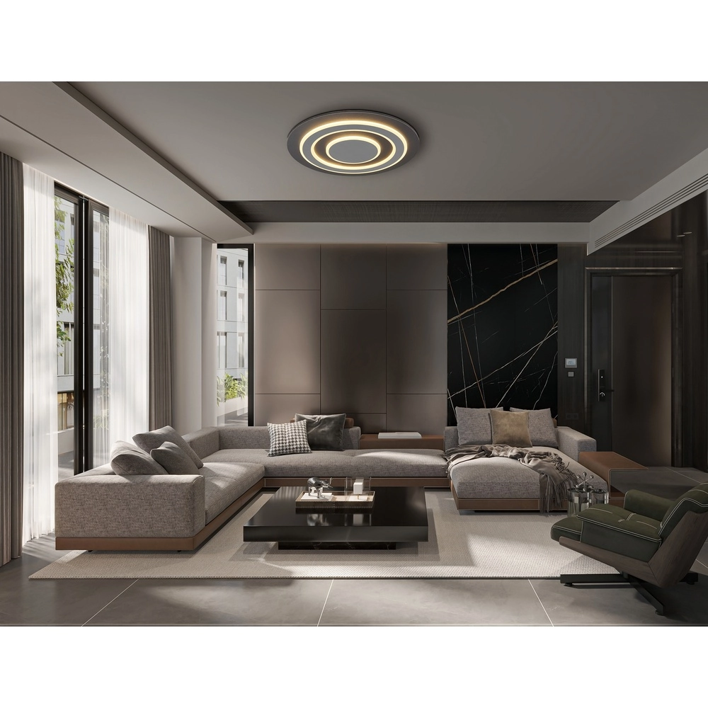Conception de plafonds Jayden Anthracite de Ø48 cm Globo 9007371456048