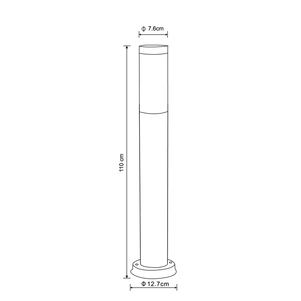 Éclairage de chemin Boston Led Acier inoxydable avec blanc - 8,8W - 3000K Globo 9007371294329
