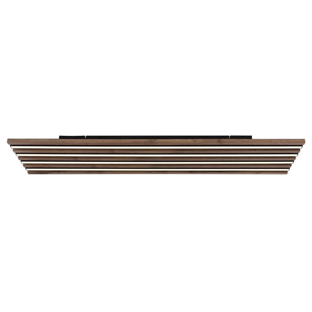 Plafonnier Hayden noir avec bois 120cm Globo 9007371516643