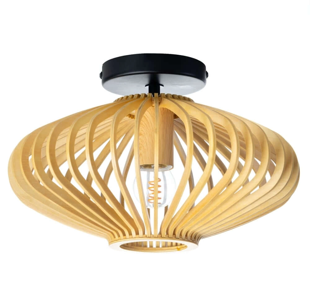 Plafonnier en bois Tess Ø 30 cm