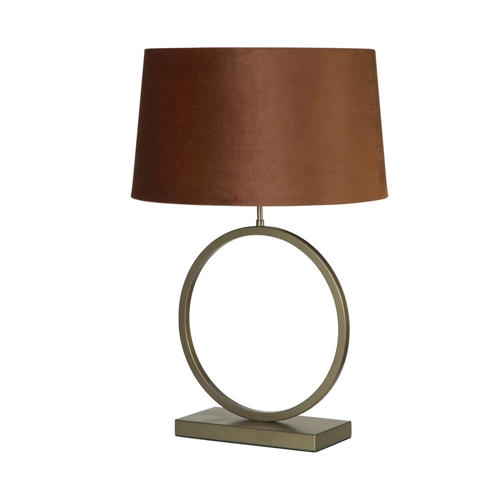 Lampe de table Elegant bronze avec capuchon orange