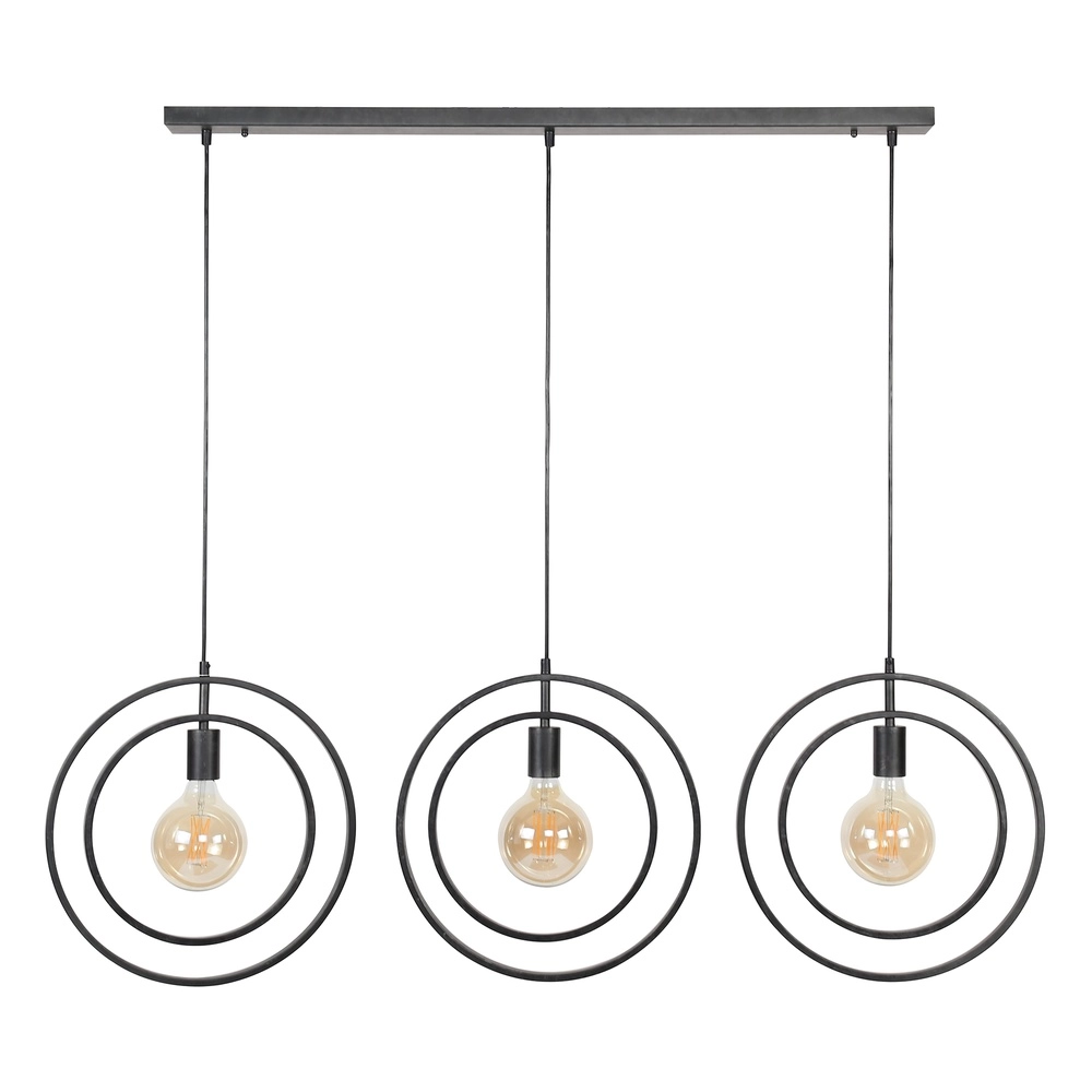 Lampe pendante de table à manger Turn 3L - Ø 40cm - charbon de bois Lyora 8716803513167