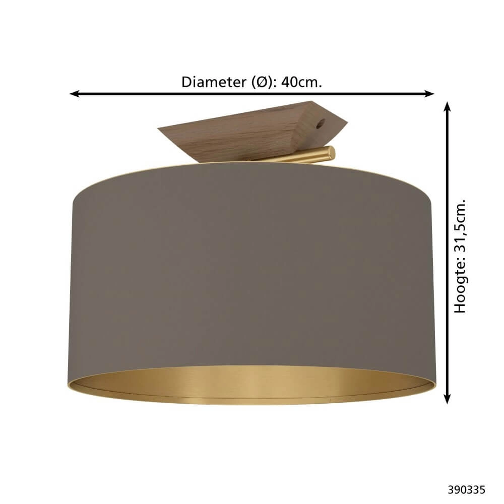 Design ceiling lamp Santandria gold with brown shade Stars of Light 9008606274772