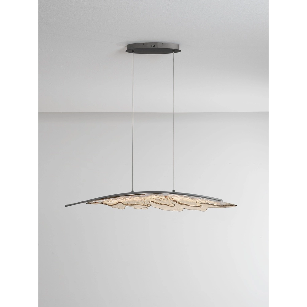 Lampe pendante de conception Amado Antthracite avec moka 104 cm Lyora 5212063500273