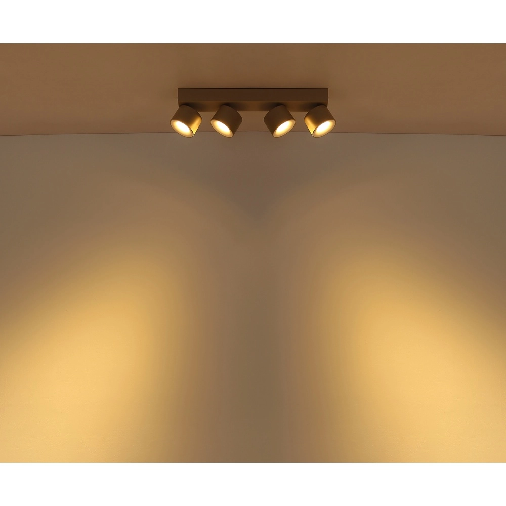 Spot de plafond 4 lumières Rae brun sable Globo 9007371569878