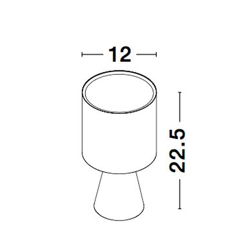 Lampe de table Zero Gris avec capot noir Lyora 5212017427823