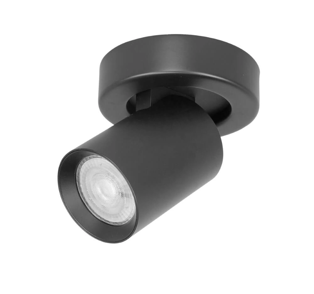 Spot en saillie Oliver 1 lumière noir mat