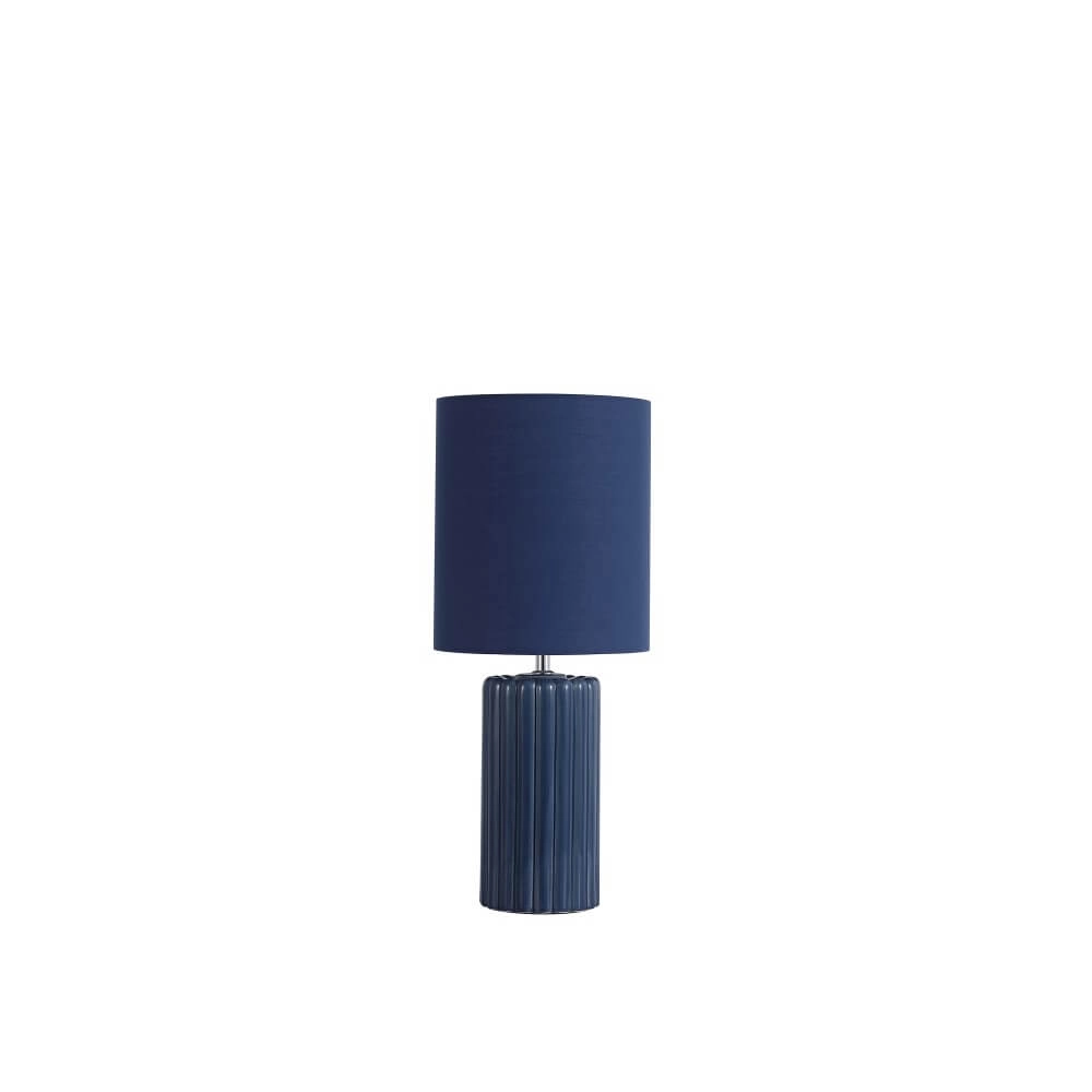 Lampe de table bleue Groove céramique Searchlight 5053423274072
