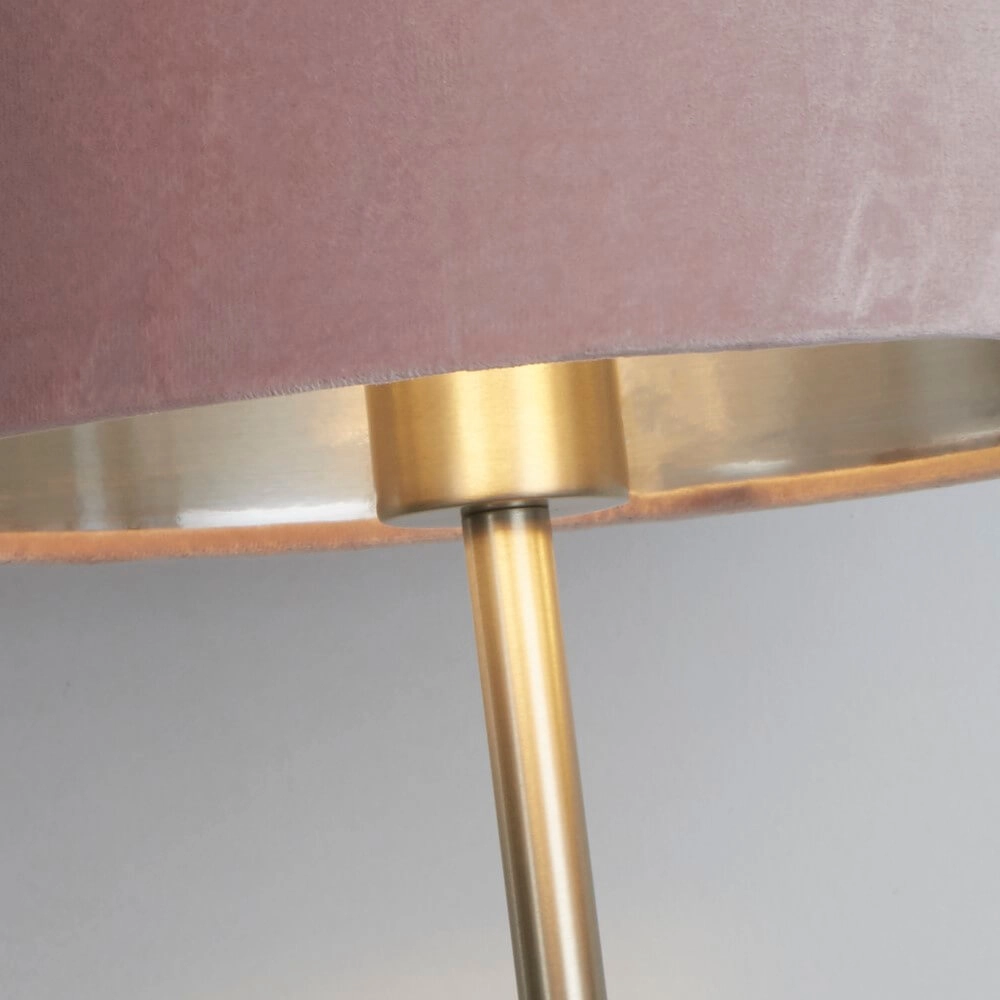 Jolie lampe de table Finn or avec du rose Searchlight 5053423257228