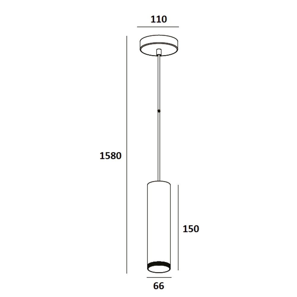 Suspension design Milano champagne 15cm Artdelight 8720701103344