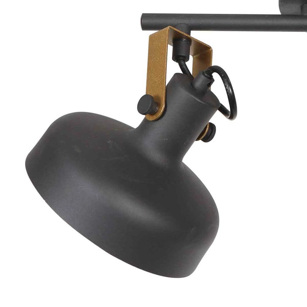 Plafonnier Prato noir avec or 2 lumières Steinhauer 8712746176384