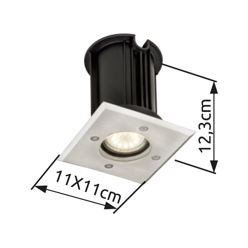 Emplacement au sol Style II Acier inoxydable carré Globo 9007371327546