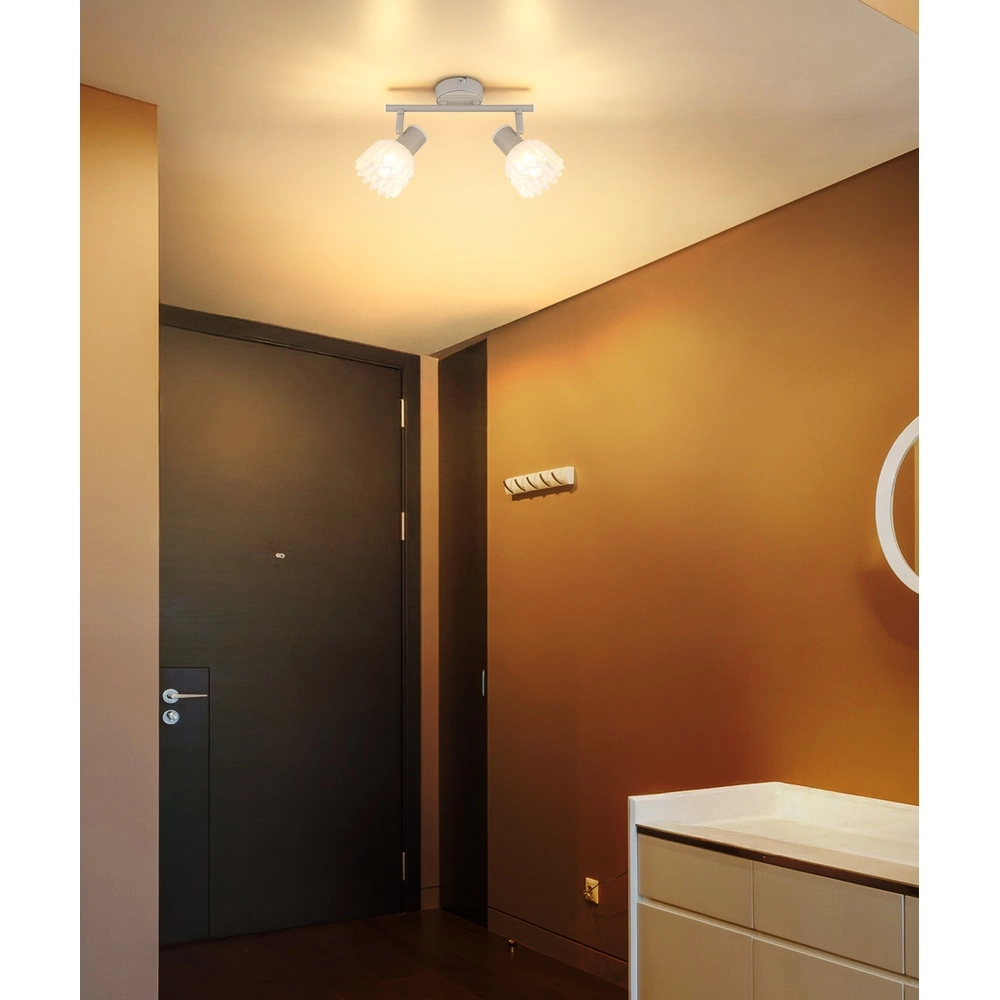 Spot de plafond à 2 lumières Planta brun sable Globo 9007371569939