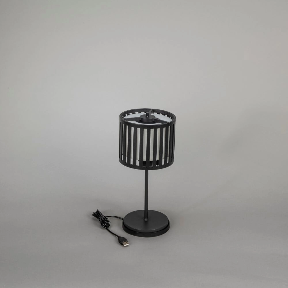 Lampe de table unique Bottle noir rechargeable KonstSmide 7318308377520