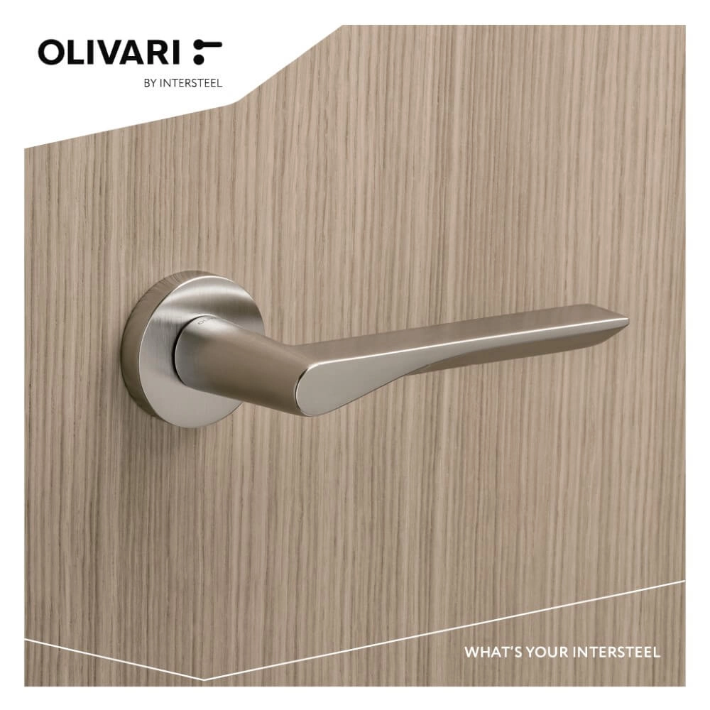 Poignée de porte design Fin chrome mat Olivari 8714186477779