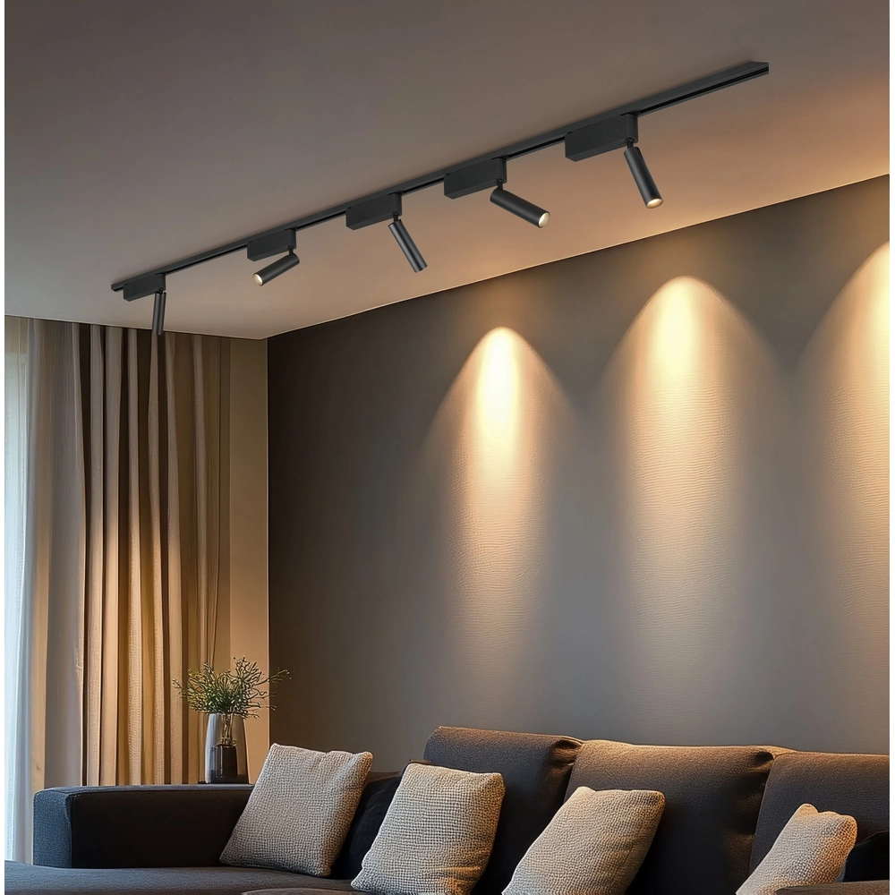 Spot ferroviaire Ambala Noir 2 phases Trio 4017807662993