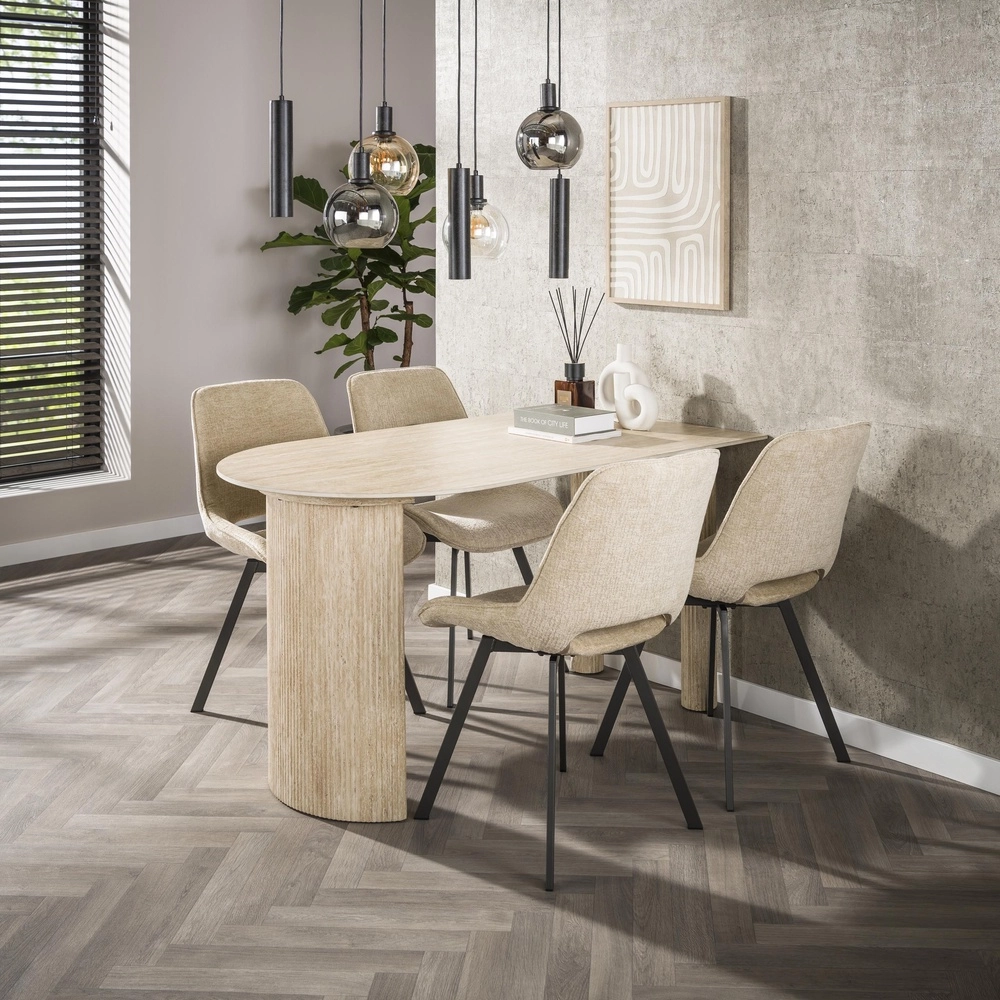 Lampe pendante de table à manger Sfera avec des boules de verre et des pendentifs Lyora 8716803512382