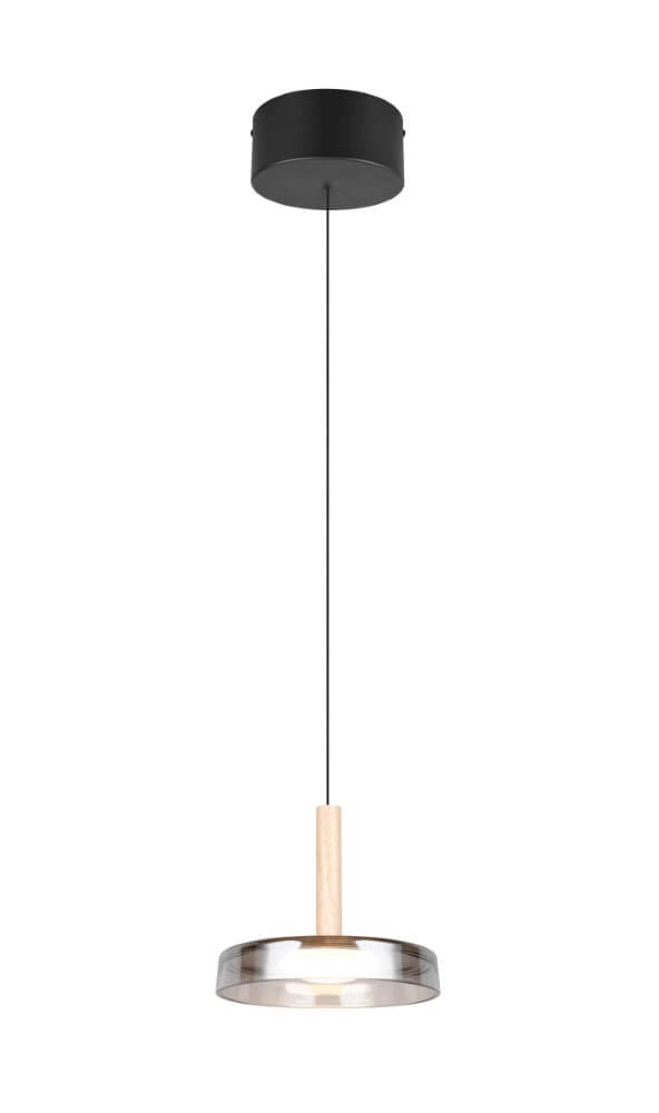 Lampe suspendue LED Celeste Ø 22cm - verre fumé