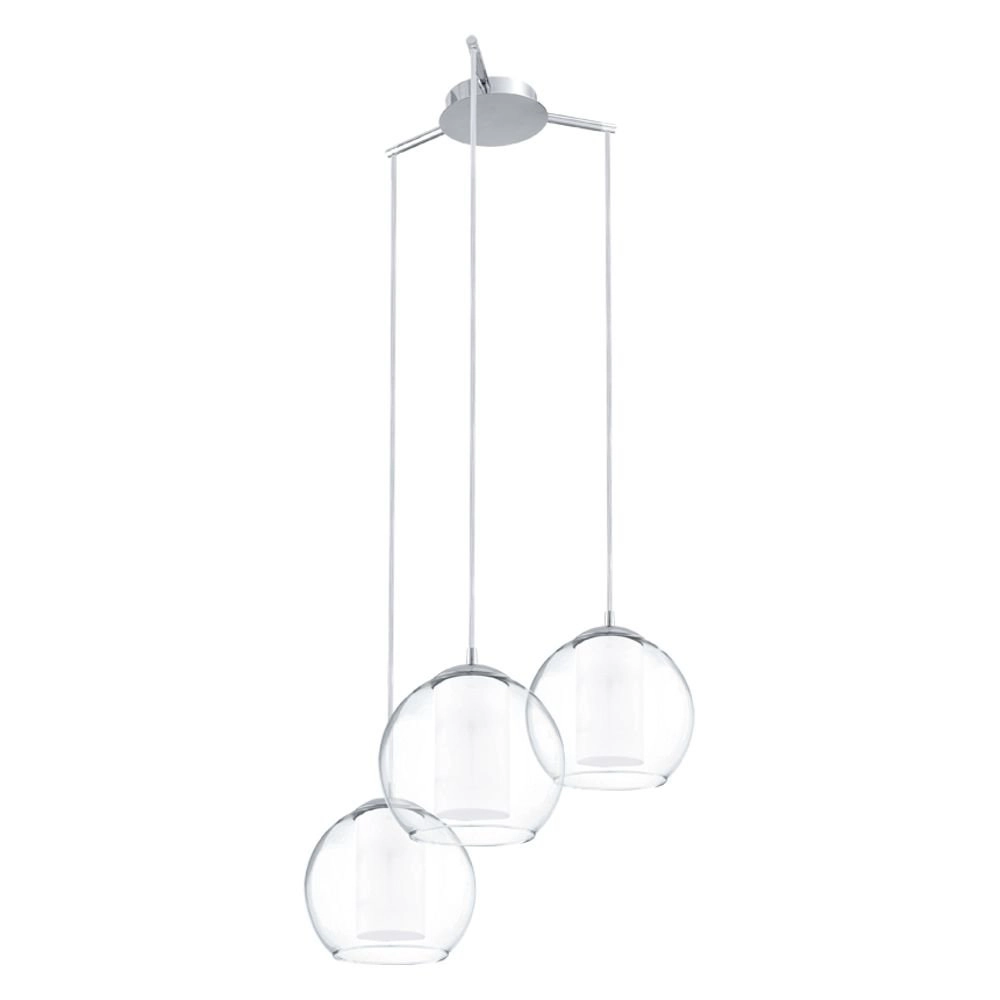 Lampe à suspension Bolsano chromé à 3 lumières