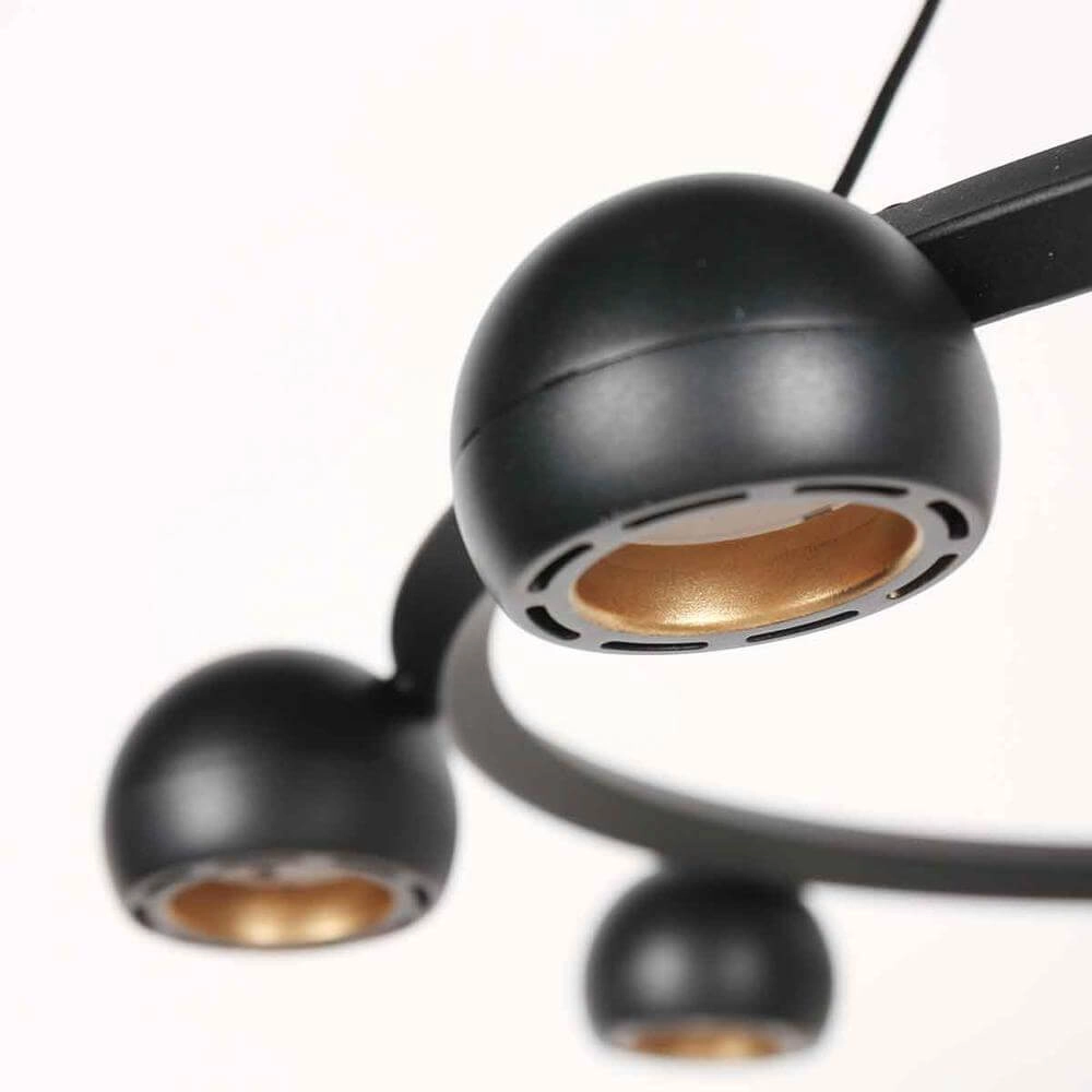 Suspension 8 lumières Marcadore Rond Noir Steinhauer 8712746176636