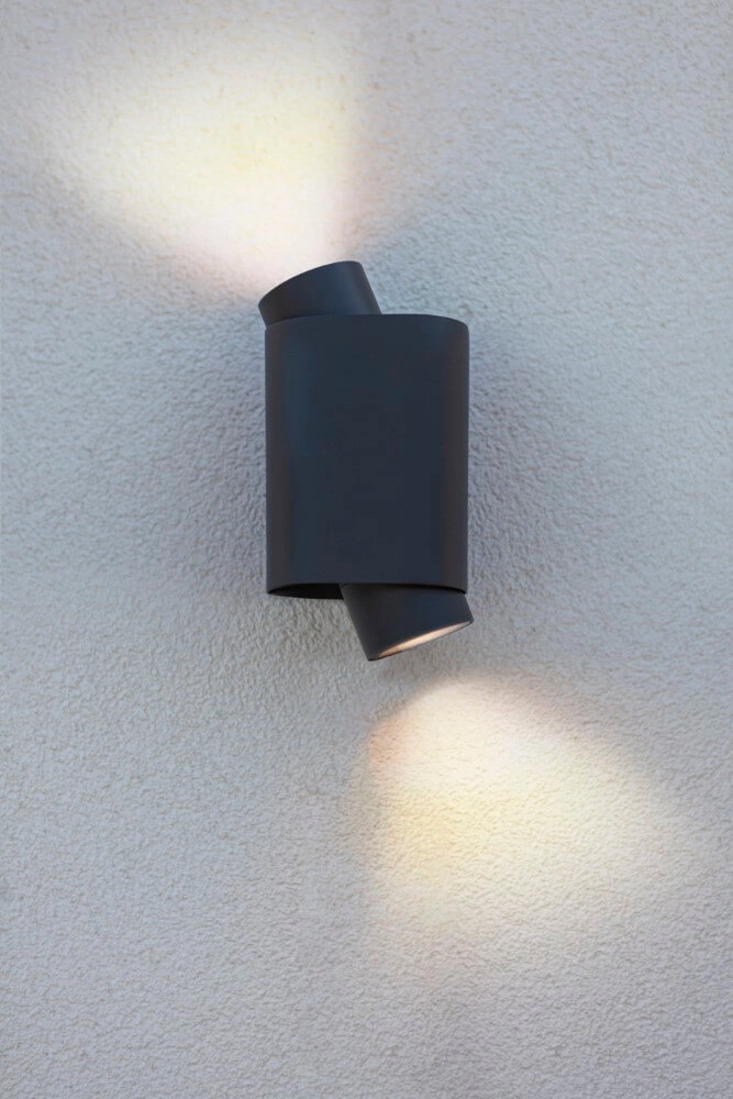 Spot mural Cypres haut et bas anthracite Lutec 6939412014876