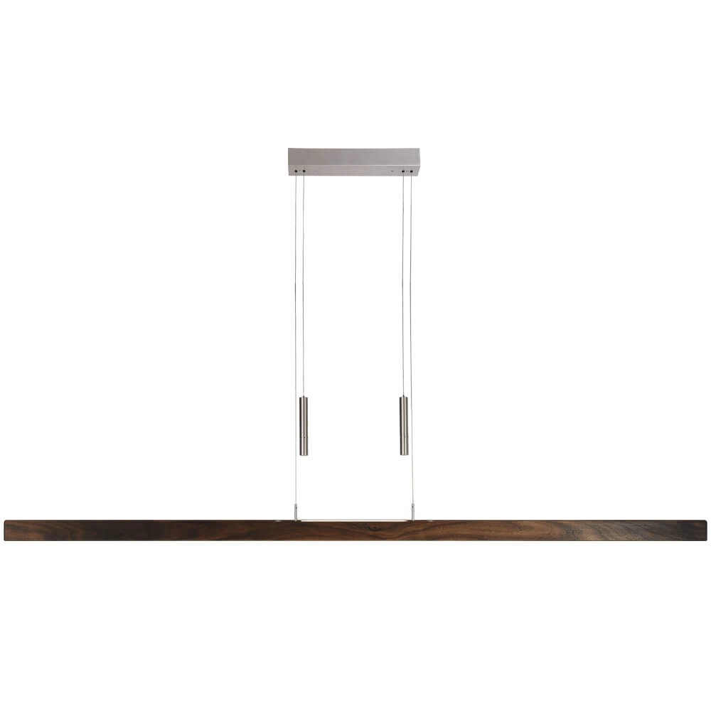 Lampe suspendue de haut en bas Leonora 160 cm - noyer huilé