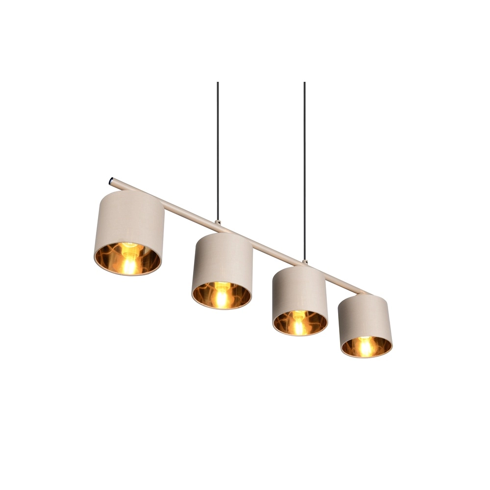 Lampe suspendue à 4 lumières Tommy brun sable Trio 4017807724165