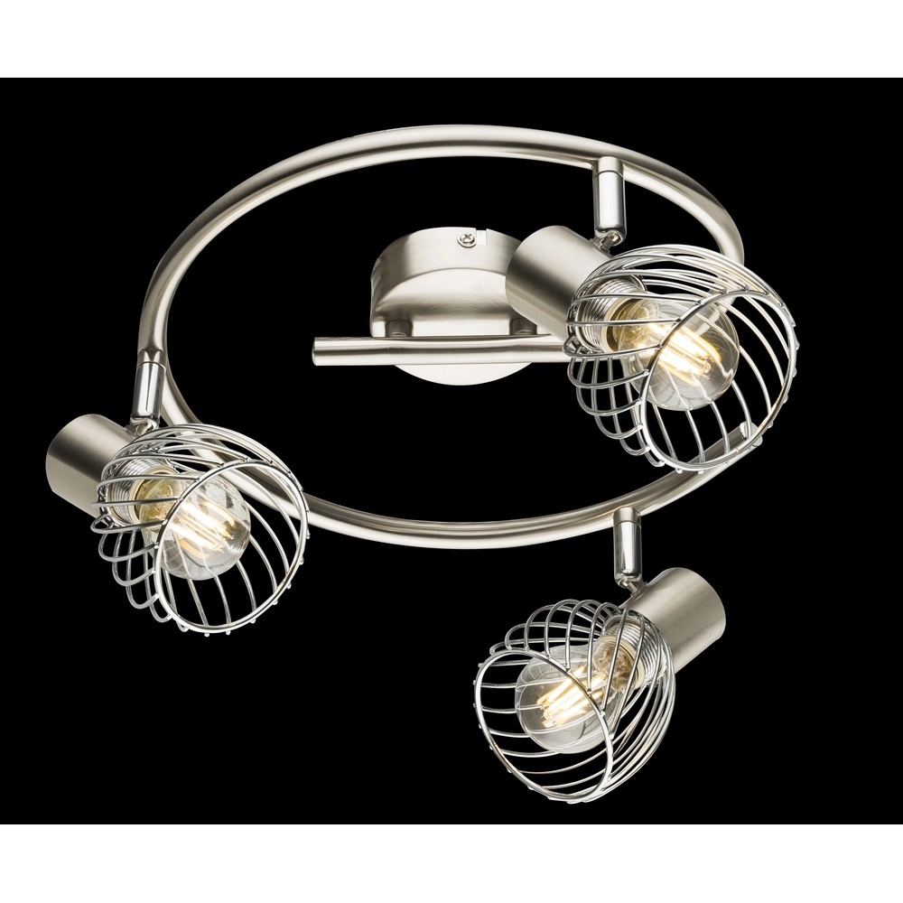 Lampe de plafond Texas Nickel 3-léger Globo 9007371362899