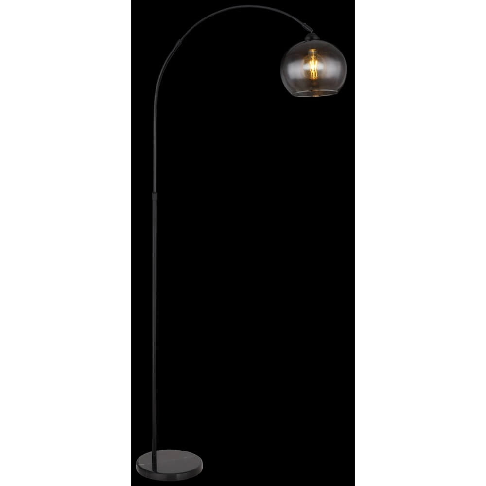 Lampe à arc noir Newcastle Ampoule Verre Fumé Globo 9007371454228