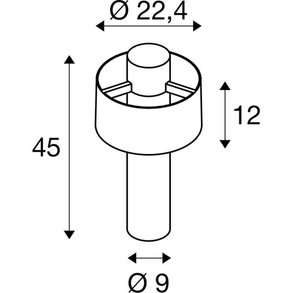 Lampe de jardin design Photoni Cyl Pole 45 Brun rouille 45cm SLV 4024163295307