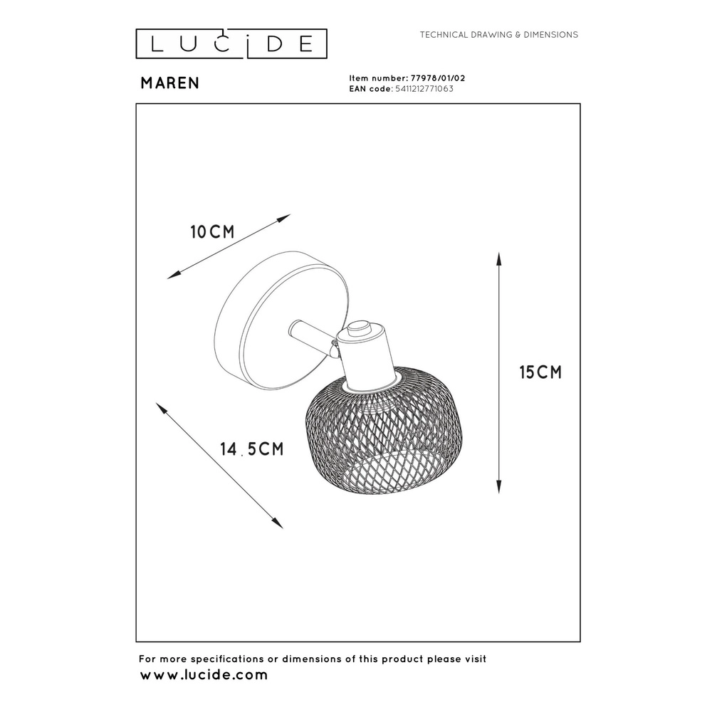 Éclairage de plafond Maren Or simple Lucide 5411212771063