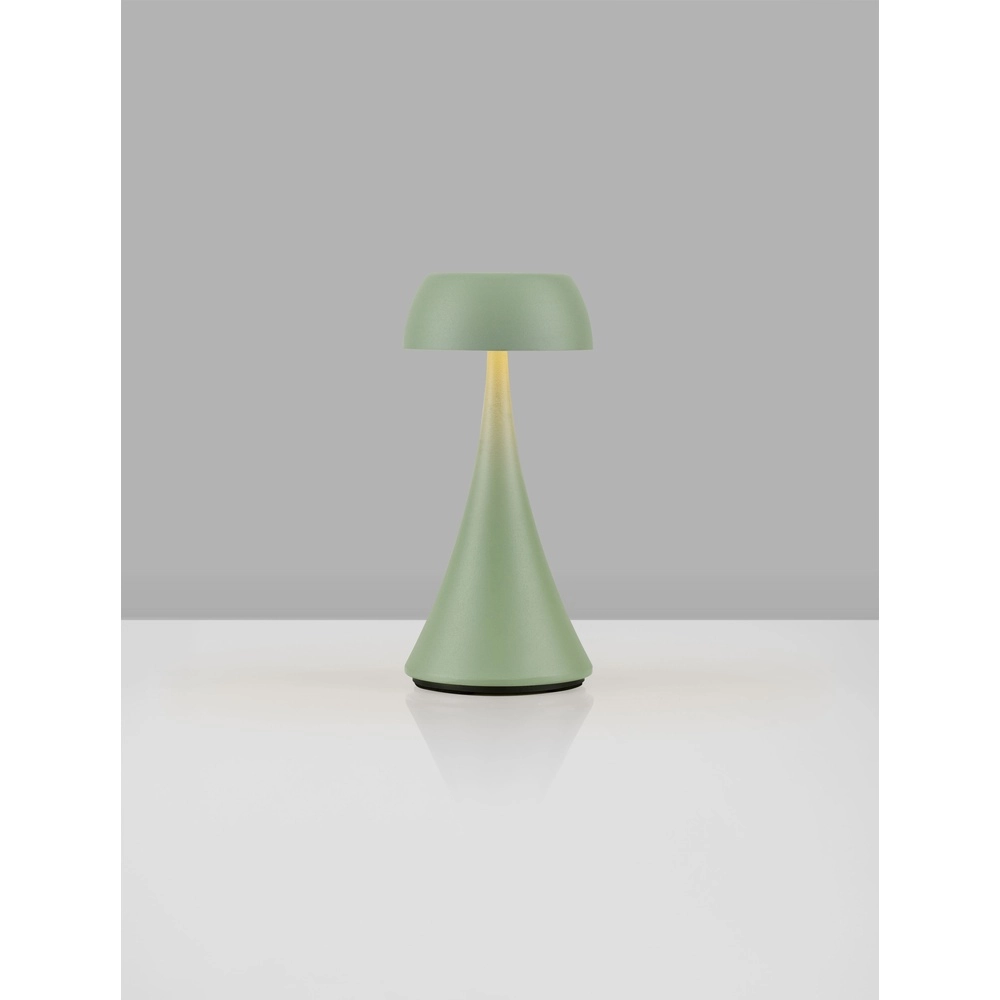 Lampe de table Ycro vert olive avec USB