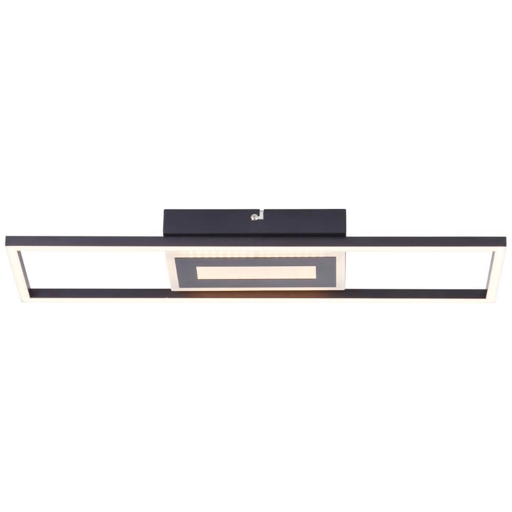 Plafonnier Besson rectangulaire noir Brilliant 4004353420009