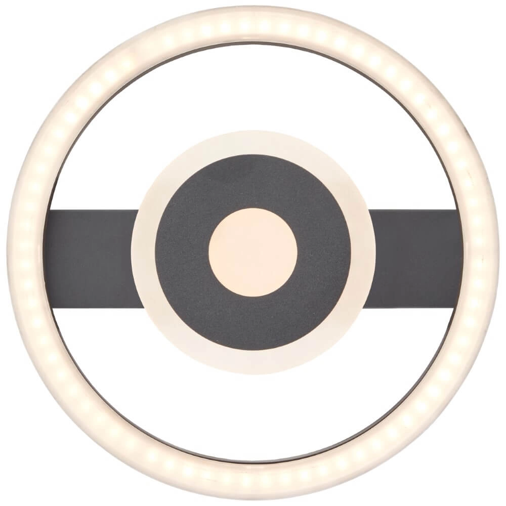 Plafonnier Maureen Ø 20cm noir Brilliant 4004353420047