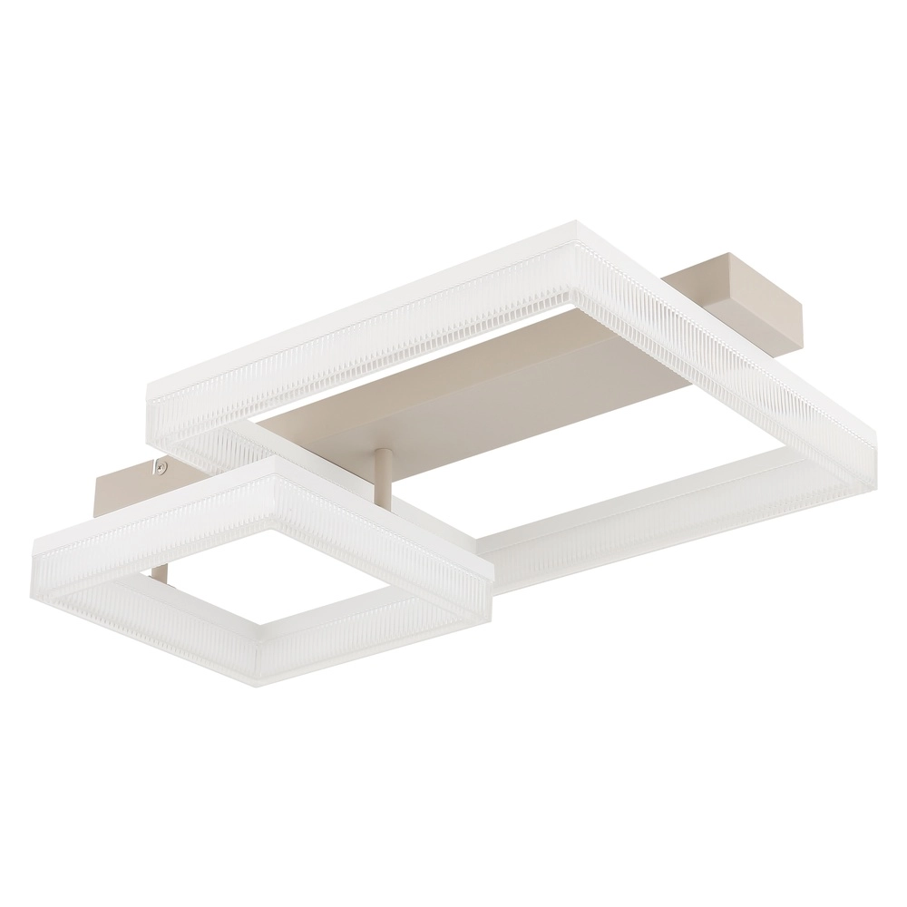 Plafonnier moderne Zara brun sable carré 53cm Globo 9007371579075