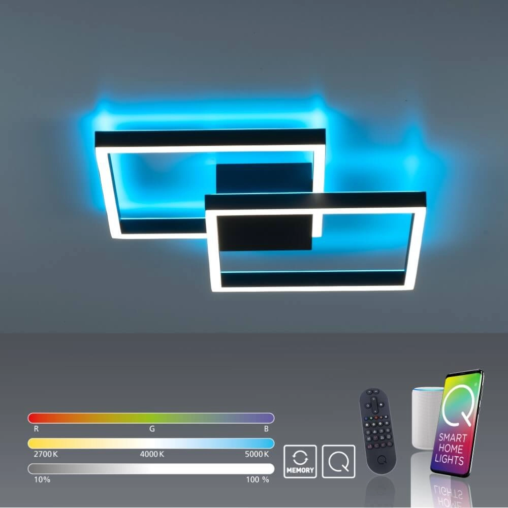 Plafonnier design Q-Marko carré Paul Neuhaus 4012248366622